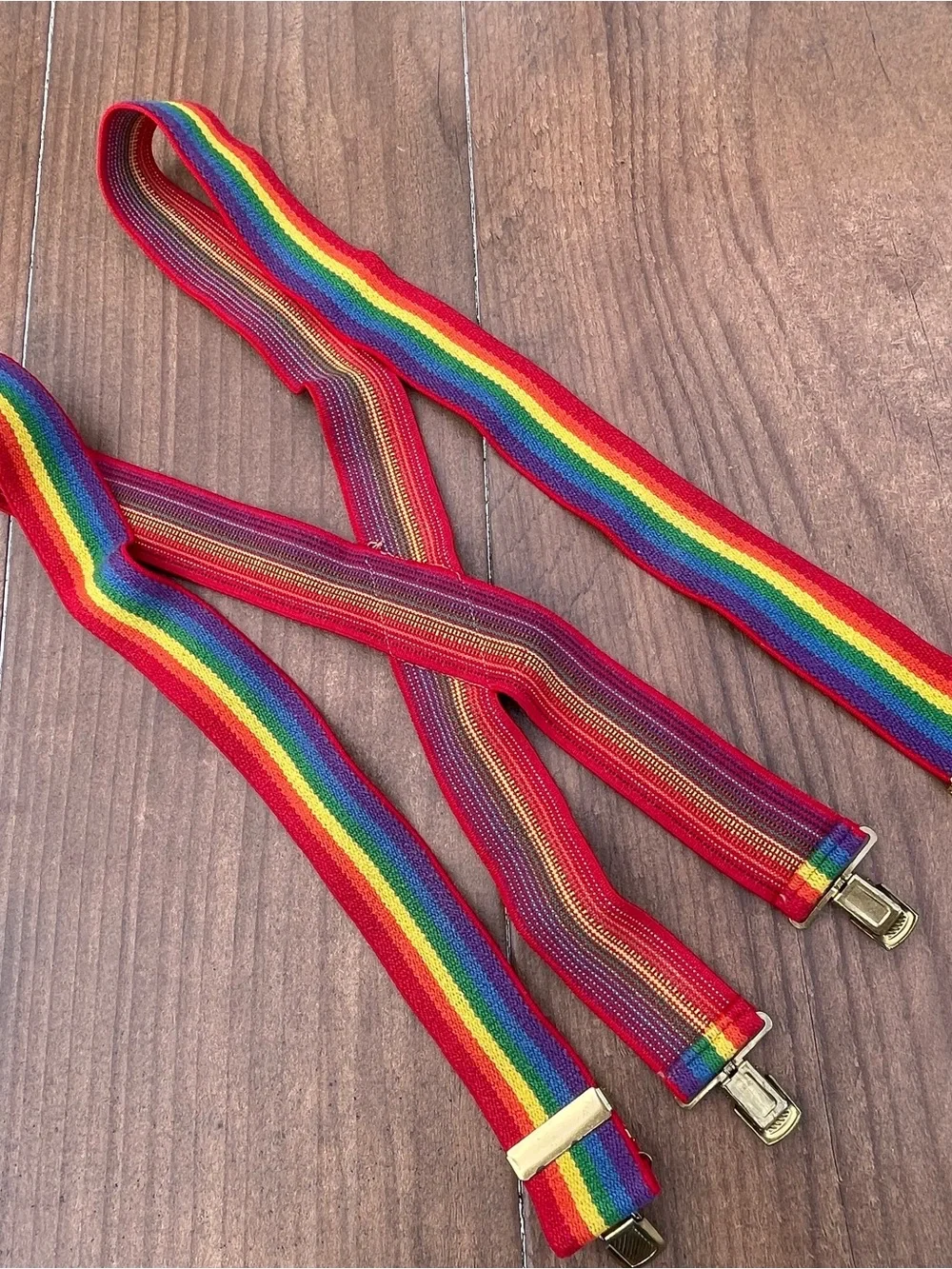 Vintage Rainbow Suspenders Mork and Mindy Gay Pride 1970s 1980s